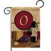 Breeze Decor Wine H Initial Happy Hour & Drinks 2-Sided Burlap 19 x 13 in. Flag Set in Red/Brown | 18.5 H x 13 W in | Wayfair