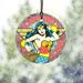Trend Setters Dc Comics Originals Wonder Woman Retro Starfire Prints Hanging Circle Decoration in Red | 3.5 H x 3.5 W x 0.25 D in | Wayfair