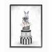 Stupell Industries 'Fashion Rabbit Box Stack Pink Neutral Gray Painting' Graphic Art Paper in Gray/Green | 30 H x 24 W x 1.5 D in | Wayfair