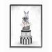 Stupell Industries 'Fashion Rabbit Box Stack Pink Neutral Gray Painting' Graphic Art Paper in Gray/Green | 14 H x 11 W x 1.5 D in | Wayfair
