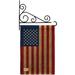 Breeze Decor Star Spangled 2-Sided Burlap 19 x 13 in. Garden Flag in Black/Blue/Brown | 18.5 H x 13 W x 1 D in | Wayfair