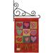 Breeze Decor Love Hearts Collage 2-Sided Burlap 19 x 13 in. Garden Flag in Red | 18.5 H x 13 W x 0.1 D in | Wayfair