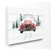 The Holiday Aisle® 'Planked Look Holiday Joy Truck w/ Wreath & Trees' Graphic Art Print Canvas/Metal in Green/Red | 30 H x 40 W x 1.5 D in | Wayfair