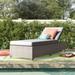 Wade Logan® Avelinn 78" Long Reclining Single Chaise w/ Cushions in Gray | 16 H x 31 W x 78 D in | Outdoor Furniture | Wayfair FLORENCE-1x-GREY