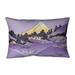 East Urban Home Katsushika Hokusai Mt. Fuji Reflected in Lake Kawaguchi Cotton Lumbar Pillow Polyester/Polyfill/Cotton in Indigo | Wayfair