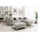 Gray Sectional - Rosdorf Park Marciano 104" Wide Velvet Reversible Modular Sofa & Chaise w/ 2 Ottoman Velvet | 32 H x 104 W x 76.5 D in | Wayfair
