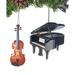 The Holiday Aisle® 2 Piece Classic Hanging Figurine Ornament Set Wood in Black/Brown/Orange | 5 H x 3 W x 3 D in | Wayfair