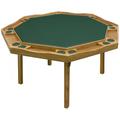 Kestell Furniture 57" Oak Period Poker Table Vinyl | 29.5 H x 57 W x 52 D in | Wayfair O-85-V-Black Vinyl/Mahogany