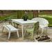 Latitude Run® Boganville Wood Dining Table Wood in White | 29.5 H x 85 W x 43 D in | Outdoor Dining | Wayfair E1706D8F1F454B5992EBF8AE2665F51C