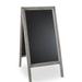 Gracie Oaks Folding Wooden Chalkboard Wood/Manufactured Wood in Gray | 26 H x 21 W x 13 D in | Wayfair 44867215F5854A569F8AB1F66A9DACDC