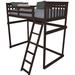 Swainsboro Solid Wood Loft Bed by Zoomie Kids in Black | 75 H x 59 W x 81 D in | Wayfair 5BF3653DFC7C47FDA8557AAAE5CA5B34