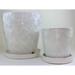 World Menagerie Kadir 2-Piece 100% Ceramic Pot Planter Set Ceramic in White | 7 H x 6.25 W x 6.25 D in | Wayfair 40C4AF3ABDAD4C6E80647A89C44EA46C
