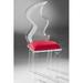 Latitude Run® Koge Upholste Side Chair in clear Plastic/Acrylic/Upholste/Fabric in Red | 42.5 H x 16 W x 18 D in | Wayfair