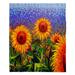 East Urban Home Sunflowers Soft Sherpa Blanket Microfiber/Fleece/Microfiber/Fleece | 68 W in | Wayfair 098C738C14CE455BBC5EA835A8591D57