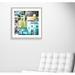 Casa Fine Arts 'Looking at a Colorful City II' Framed Acrylic Painting Print Paper in Blue/Gray/Green | 29 H x 29 W x 1.25 D in | Wayfair 9089-01