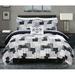 Winston Porter Drexil Reversible Bed in a Bag Duvet Cover Set Microfiber in Black | King Duvet Cover + 7 Additional Pieces | Wayfair