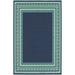 Blue/Green 78.74 x 0.15 in Area Rug - Winston Porter Benford Abstract Navy/Green Indoor/Outdoor Area Rug Polypropylene | 78.74 W x 0.15 D in | Wayfair