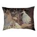 Tucker Murphy Pet™ Carlucci Women in the Garden Dog Pillow Polyester/Fleece in Green/Brown | 7.1 H x 52 W x 42 D in | Wayfair