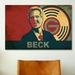 Winston Porter Political Glenn Beck Stencil Portrait Graphic Art on Canvas Metal in Black/Red | 26 H x 40 W x 0.75 D in | Wayfair