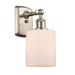 Willa Arlo™ Interiors Leilani 1 - Light Dimmable Armed Sconce Glass/Metal in Gray/White | 9 H x 5 W x 6.5 D in | Wayfair