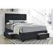 Lark Manor™ Allwin Storage Platform Bed Upholstered/Polyester in Gray/Black | 52.25 H x 64.25 W x 85.75 D in | Wayfair