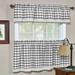 August Grove® Bellair Country Plaid Complete 3 Piece Tier & Valance Kitchen Curtain Polyester in Gray/White | 36 H x 58 W x 0.5 D in | Wayfair