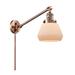 Longshore Tides Rivka 1 - Light Dimmable Plug-in Swing Arm Glass/Metal in Yellow/Brown | 25 H x 8 W x 35 D in | Wayfair