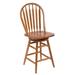 August Grove® Schiavo Swivel Solid Wood Bar & Counter Stool Wood in Brown | 24 H x 18 W x 17.5 D in | Wayfair 3A6A7C09A52E42828BF1F2855E55F707