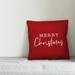 The Holiday Aisle® Tarnowski Merry Christmas Throw Pillow Polyester/Polyfill blend | 18 H x 18 W x 1.5 D in | Wayfair