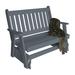 Red Barrel Studio® Speth Traditional English Gliding Outdoor Bench Plastic in Gray | 41 H x 52 W x 27 D in | Wayfair