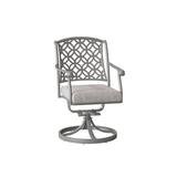 Woodard Casa Swivel Patio Dining Armchair w/ Cushion in Gray | 36.25 H x 23 W x 25 D in | Wayfair 3Y0472ST-70-68R