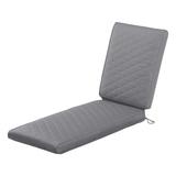 Arlmont & Co. Quilted Patio Chaise Lounge Cushion Polyester in Gray | 3 H x 26 W x 44 D in | Wayfair B443742228414CAF802F5E6DC24CC650