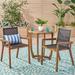 Union Rustic Amigo Round 2 - Person 27.5" Long Acacia Outdoor Dining Set Wood in Brown | 29.5 H x 27.5 W x 27.5 D in | Wayfair