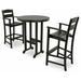 Ivy Terrace Classics 3-Piece Round Bar Set Plastic in Black | 42 H x 36 W x 36 D in | Outdoor Furniture | Wayfair IVS111-1-BL