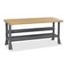 WFX Utility™ Witham Butcher Block Top Workbench Wood/Steel in Gray/White | 33.75 H x 72 W x 36 D in | Wayfair EF4705F91E16410AA5135E16B831CC61