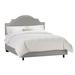 Red Barrel Studio® Armington Low Profile Standard Bed Upholstered/Metal/Cotton in Gray/Brown | 54 H x 78 W x 83 D in | Wayfair