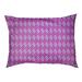 Tucker Murphy Pet™ Campion Stripe Diamonds Cat Bed Designer Pillow Fleece, Polyester in Pink | 9.5 H x 19.5 W x 29.5 D in | Wayfair