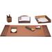 Astoria Grand Faulks Crocodile Embossed 7 Piece Desk Set Leather in Brown | Wayfair 48324D58D29347F8ACEA317F9A030414