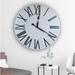 Ebern Designs Oversized Balisier Wall Clock Wood in Brown/Gray | 42 H x 42 W x 2 D in | Wayfair 19E1915CBA844E64A4B83F378CF60504