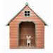 Tucker Murphy Pet™ Pinckard Dog House Wood House in Brown/Orange/Pink | 53.2 H x 47.5 W x 47.5 D in | Wayfair C93A48EAE98A4EA29483D59D56868501