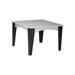 Ebern Designs Maltare Square 30" Outdoor Table Plastic in Gray/Black | 30 H x 44 D in | Wayfair BC724FEBF74C4D768477C9323625CC7B