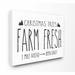 The Holiday Aisle® Christmas Trees Farm Fresh - Textual Art Print Canvas in Black | 24 H x 30 W x 1.5 D in | Wayfair