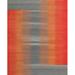 Gray/Orange 48 x 0.35 in Indoor Area Rug - East Urban Home Abstract Orange/Red/Gray Area Rug Polyester/Wool | 48 W x 0.35 D in | Wayfair