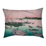 Tucker Murphy Pet™ Burkart Tsukuda Island in Musashi Province Dog Pillow Polyester/Fleece in Pink/Green | 2.5 H x 29.5 W x 19.5 D in | Wayfair