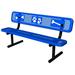 Tucker Murphy Pet™ Pollitt Steel Park Outdoor Bench Metal in Blue | 34.5 H x 72 W x 24 D in | Wayfair BE82C7F471B44A4F8552AC13AB280872