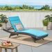 Wade Logan® Billur Reclining Single Chaise w/ Cushions in Brown/Gray | 15 H x 27.5 W x 79.25 D in | Outdoor Furniture | Wayfair BRYS7234 34365704