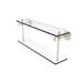 Red Barrel Studio® Margolis Two Tiered Glass Wall Shelf Glass/Metal in Gray | 9.2 H x 22 W x 5.6 D in | Wayfair ADE213A7155144D18E8C6E336BC9D461