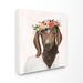 Harriet Bee 'Springtime Flower Crown Long Ear Baby Goat' Graphic Art Print Canvas in Brown/Green/Red | 24 H x 24 W in | Wayfair