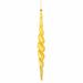 The Holiday Aisle® Shiny Spiral Icicle Christmas Ornament Plastic in Yellow | 14.6 H x 1.58 W x 1.58 D in | Wayfair