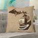 Ivy Bronx Mendell Michigan State Flag Pillow in, Spun Polyester/Euro Pillow Polyester/Polyfill blend in Brown | 26 H x 26 W in | Wayfair